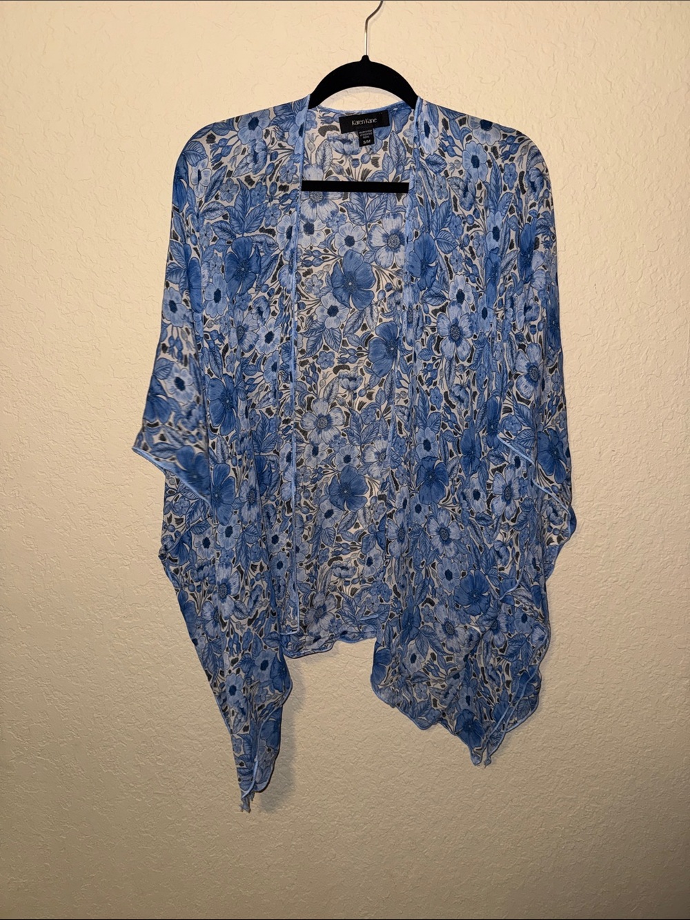 Karen Kane Blue and White Floral Swim Coverup